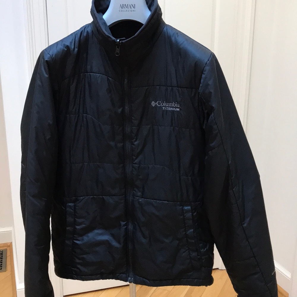 Men's Columbia Interchange Omni-shield Black coat sz M medium